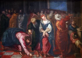 Jesus Christ and the woman taken in adultery by El Greco Jesus Christ and the woman taken in adultery by El Greco