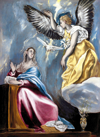 The Annunciation by El Greco, oil painting reproduction on canvas The Annunciation by El Greco