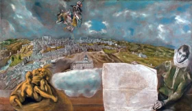 View and Plan of Toledo by El Greco