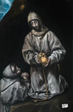 Saint Francis and Brother Leo Meditating on Death by El Greco Saint Francis and Brother Leo Meditating on Death by El Greco