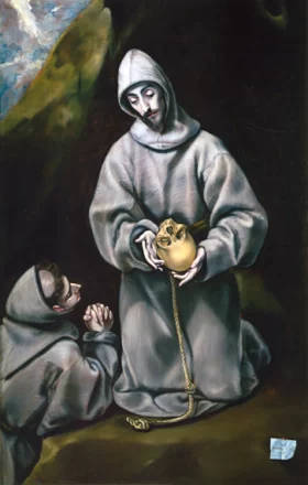 Saint Francis and Brother Leo Meditating on Death by El Greco Saint Francis and Brother Leo Meditating on Death by El Greco