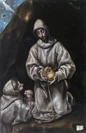 Saint Francis and Brother Leo Meditating on Death by El Greco Saint Francis and Brother Leo Meditating on Death by El Greco