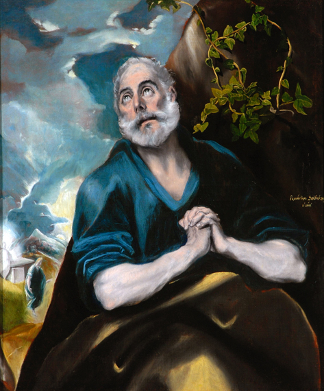 The Tears of St. Peter by El Greco, oil painting reproduction on canvas The Tears of St. Peter by El Greco