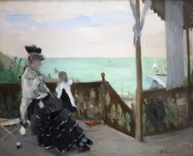 In a Villa at the Seaside 1874 by Berthe Morisot In a Villa at the Seaside 1874 by Berthe Morisot