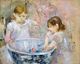 Enfants à La Vasque 1886 by Berthe Morisot Enfants à La Vasque 1886 by Berthe Morisot