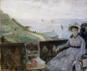 On the Terrace 1874 by Berthe Morisot On the Terrace 1874 by Berthe Morisot