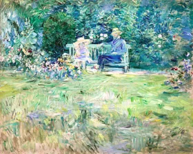 The Lesson in the Garden 1886 by Berthe Morisot The Lesson in the Garden 1886 by Berthe Morisot
