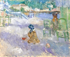 Plage de Nice by Berthe Morisot