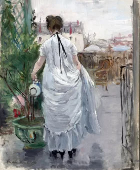 Jeune Femme arrosant un arbuste 1876 by Berthe Morisot