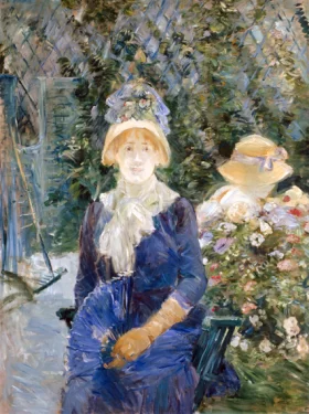 Woman in a Garden by Berthe Morisot Woman in a Garden by Berthe Morisot