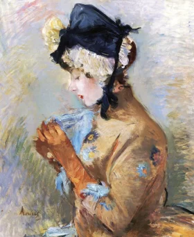 Woman Wearing Gloves by Berthe Morisot Woman Wearing Gloves by Berthe Morisot