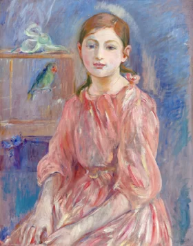 The Artist's Daughter with a Parakeet 1890 by Berthe Morisot