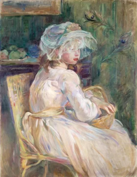 Young Girl with Basket 1892 by Berthe Morisot Young Girl with Basket 1892 by Berthe Morisot