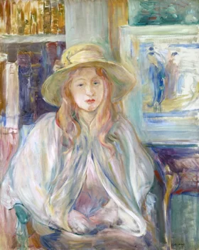 Fillette au Chapeau de Paille by Berthe Morisot Fillette au Chapeau de Paille by Berthe Morisot
