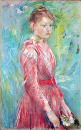 Girl in Rose Dress by Berthe Morisot Girl in Rose Dress by Berthe Morisot