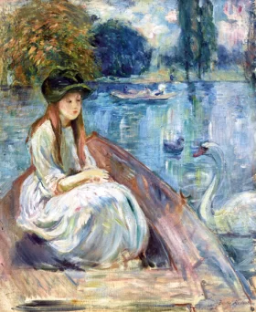 Jeanne Fourmanoir sur le lac 1892 by Berthe Morisot Jeanne Fourmanoir sur le lac 1892 by Berthe Morisot