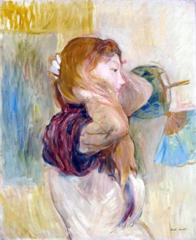 Jeune femme relevant ses cheveux 1894 by Berthe Morisot Jeune femme relevant ses cheveux 1894 by Berthe Morisot