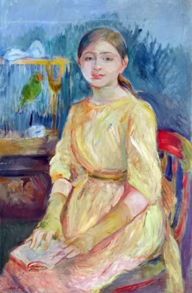 Julie Manet à la perruche 1890 by Berthe Morisot Julie Manet à la perruche 1890 by Berthe Morisot