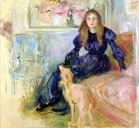 Julie Manet et sa Levrette Laërte 1893 by Berthe Morisot Julie Manet et sa Levrette Laërte 1893 by Berthe Morisot