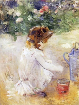 Playing in the Sand by Berthe Morisot Playing in the Sand by Berthe Morisot