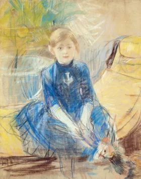 Fillette Au Jersey Bleu 1886 by Berthe Morisot