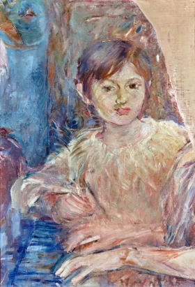 Julie Manet écoutant, étude pour "Le piano" 1888 by Berthe Morisot
