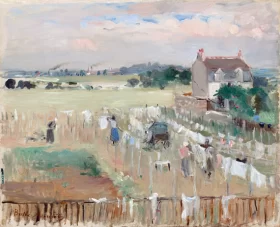 Hanging the Laundry out to Dry 1875 by Berthe Morisot