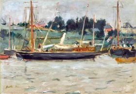 Le bateau à vapeur 1875 by Berthe Morisot