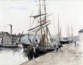 Le Port de Lorient 1871 by Berthe Morisot