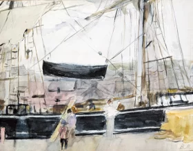 Boat on the Quay 1875 by Berthe Morisot