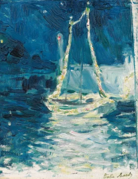 Bateau illuminé 1889 by Berthe Morisot