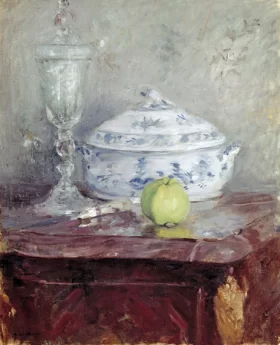 Soup Tureen and Apple 1877 by Berthe Morisot