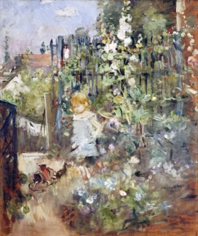 A Child In The Rosebeds by Berthe Morisot A Child In The Rosebeds by Berthe Morisot
