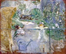 The Basket Chair 1882 by Berthe Morisot The Basket Chair 1882 by Berthe Morisot