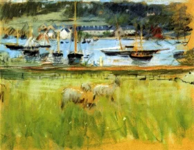 Harbor in the port of Fecamp by Berthe Morisot