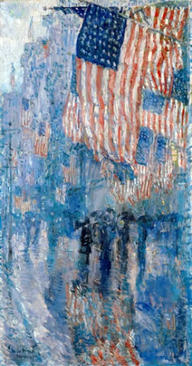 The Avenue in the Rain 1917 by Childe Hassam The Avenue in the Rain 1917 by Childe Hassam