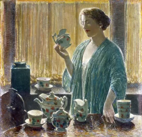 Strawberry Tea Set 1912 by Childe Hassam