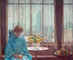 The Breakfast Room, Winter Morning, New York 1911 by Childe Hassam