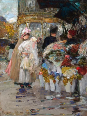 Corner Flower Shop 1889 by Childe Hassam