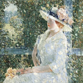 An Outdoor Portrait of Miss Weir by Childe Hassam An Outdoor Portrait of Miss Weir by Childe Hassam