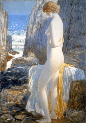 Nude, Appledore, Isle of Shoals 1913 by Childe Hassam