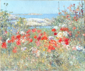 Celia Thaxter's Garden, Isles of Shoals, Maine, 1890 by Childe Hassam Celia Thaxter's Garden, Isles of Shoals, Maine, 1890 by Childe Hassam