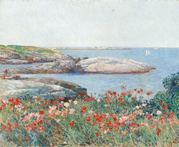Poppies, Isles of Shoals, 1891 by Childe Hassam, oil painting reproduction on canvas Poppies, Isles of Shoals, 1891 by Childe Hassam