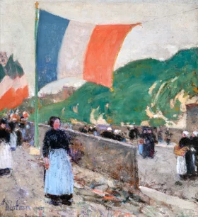 Montmartre- July 14 1889 by Childe Hassam