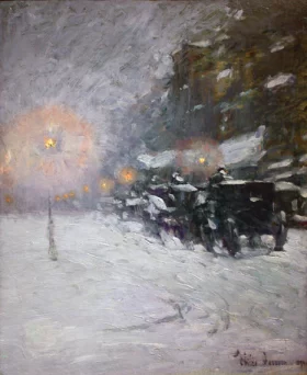 Winter, Midnight 1894 by Childe Hassam Winter, Midnight 1894 by Childe Hassam