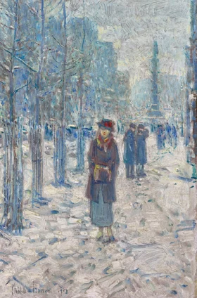 Kitty Walking in Snow 1918 by Childe Hassam Kitty Walking in Snow 1918 by Childe Hassam