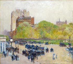Spring Morning in the Heart of the City by Childe Hassam Spring Morning in the Heart of the City by Childe Hassam