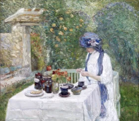 French Tea Garden 1910 by Childe Hassam