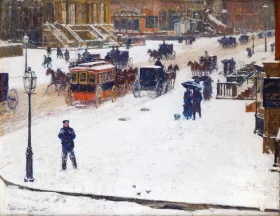Fifth Avenue in Winter 1892 by Childe Hassam Fifth Avenue in Winter 1892 by Childe Hassam