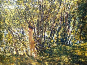 Nude in Sunlilt Wood by Childe Hassam